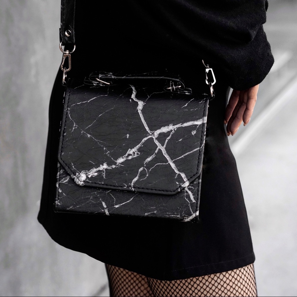 Black Marble Mini Bag